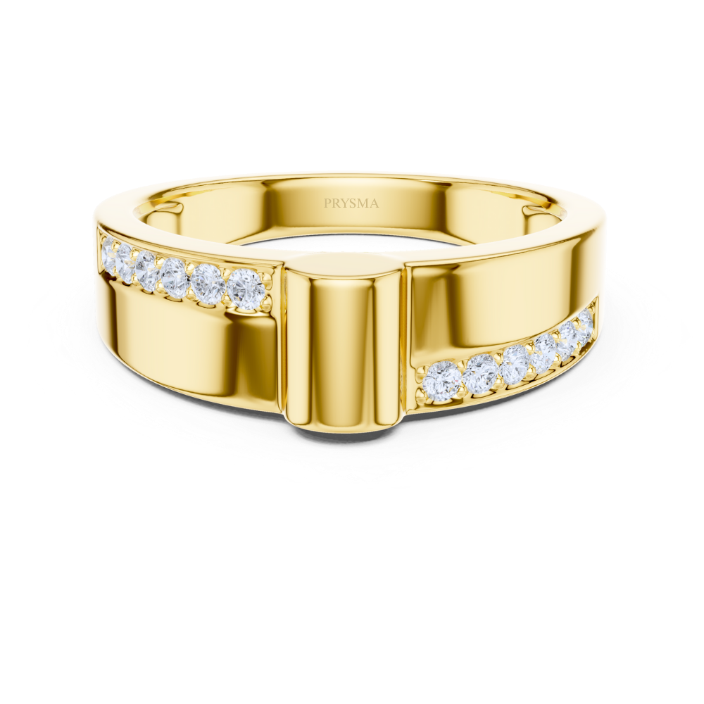 Axis Diamond Groove Ring