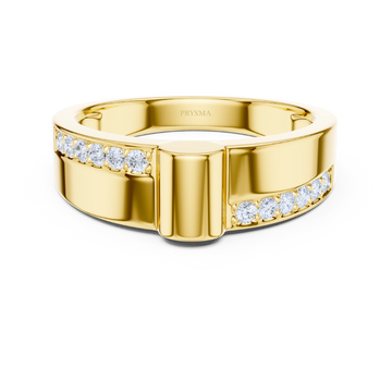 Axis Diamond Groove Ring