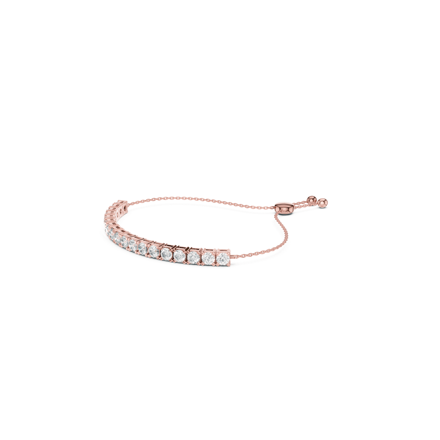 Adjustable Diamond Tennis Slider Bracelet