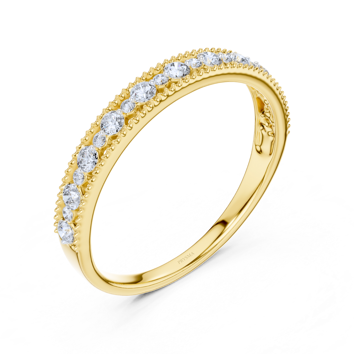 Vintage Milgrain Diamond Band