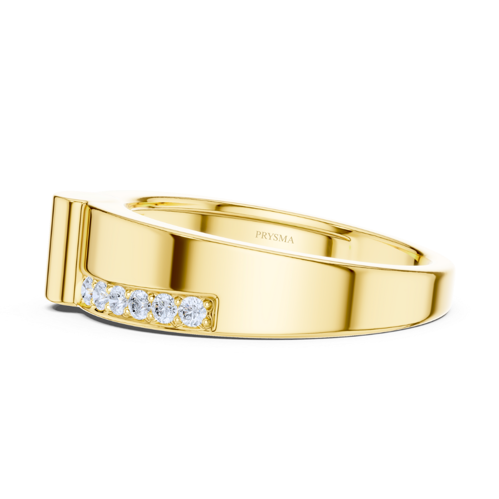 Axis Diamond Groove Ring