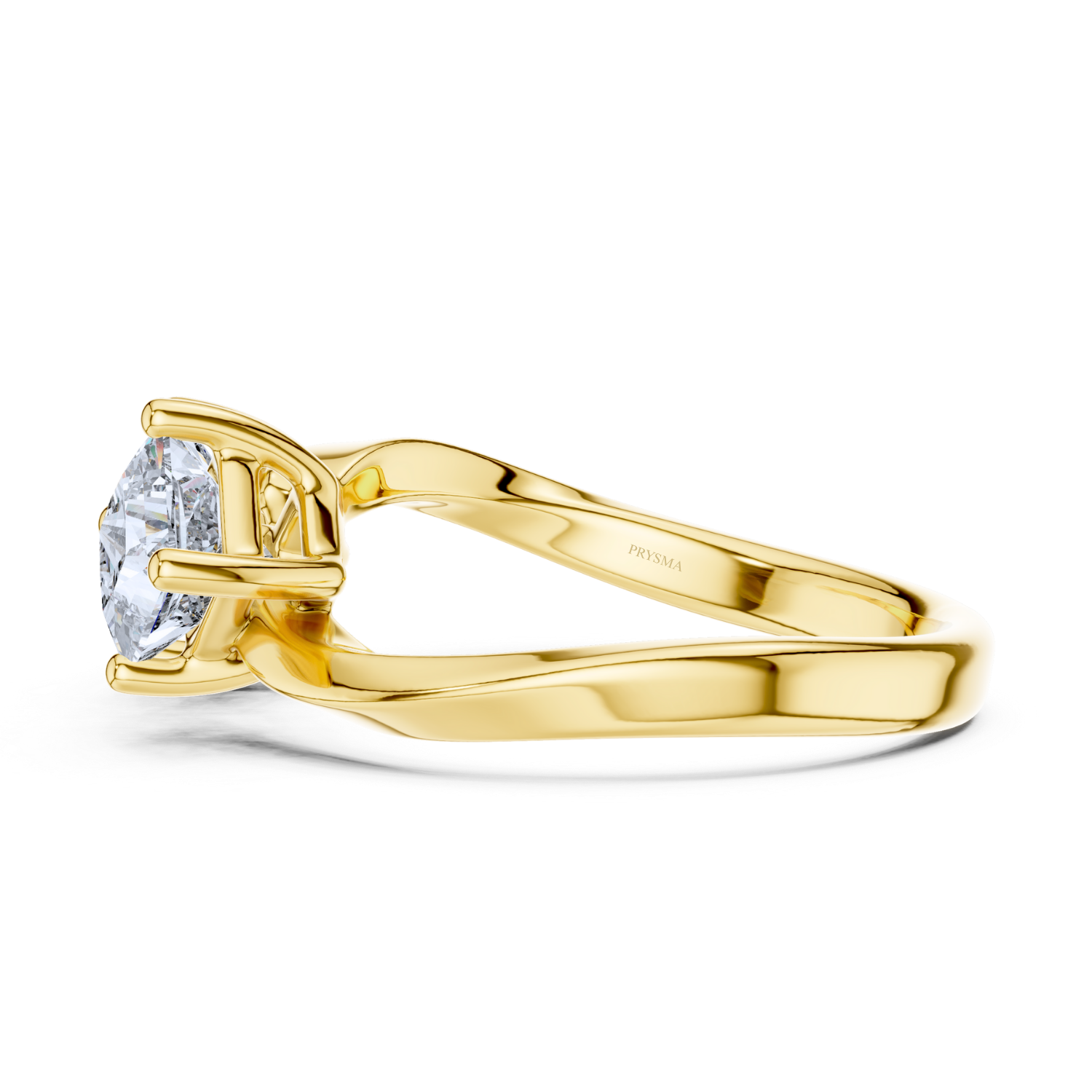 Twin Princess-Cut Diamond Open Ring
