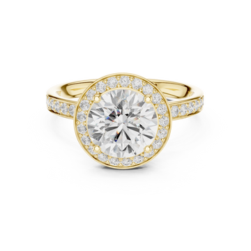 Pave Halo Diamond Ring