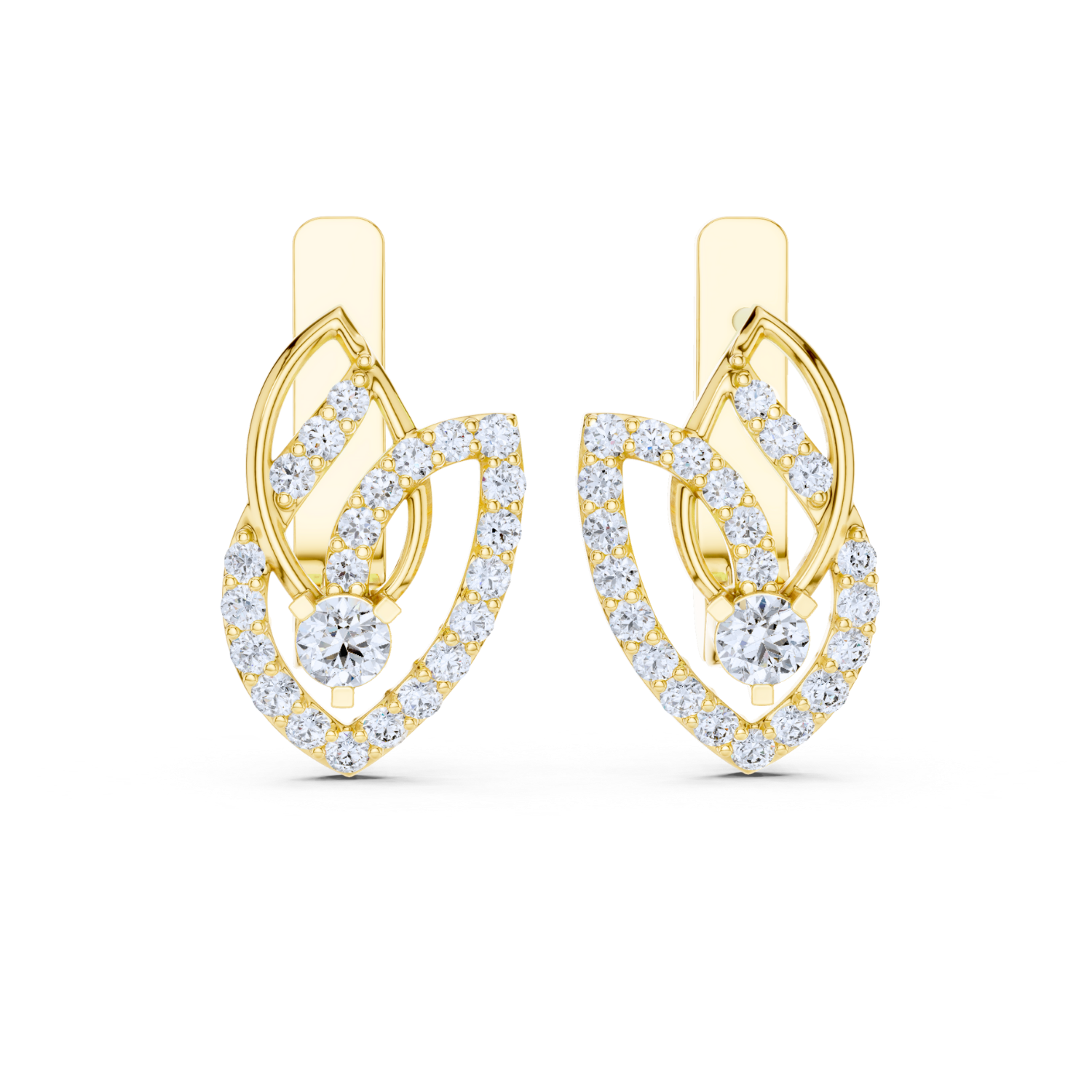 Ethereal Round Diamond Earrings