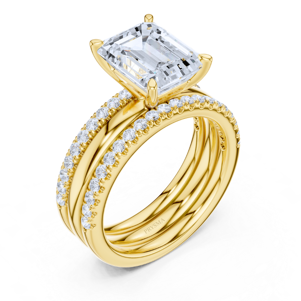 Regal Emerald Elegance Bridal Ring