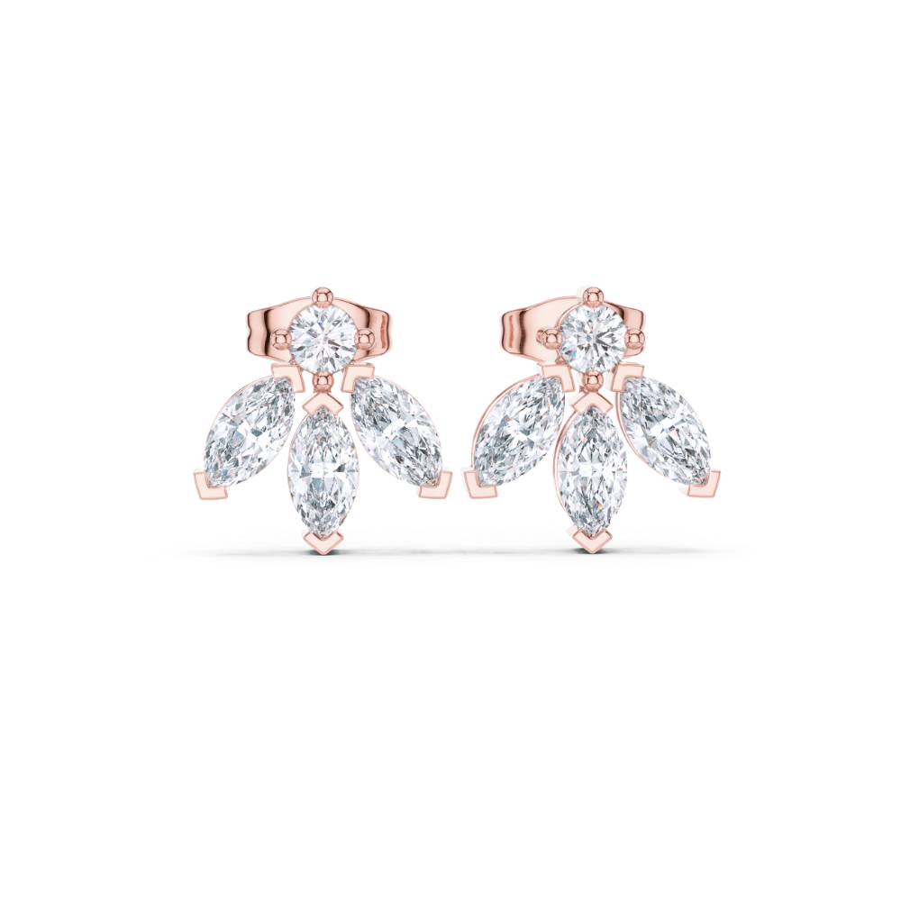 Radiant Elegance Diamond Fan Earrings