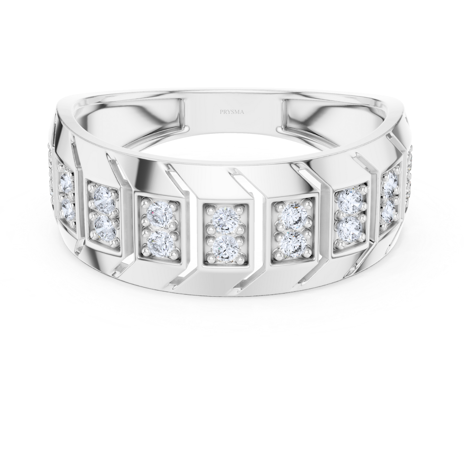 Geometric Diamond Block Ring