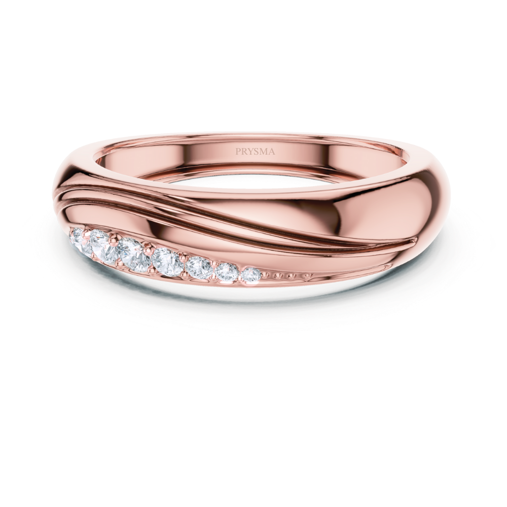 Golden Wave Diamond Ring