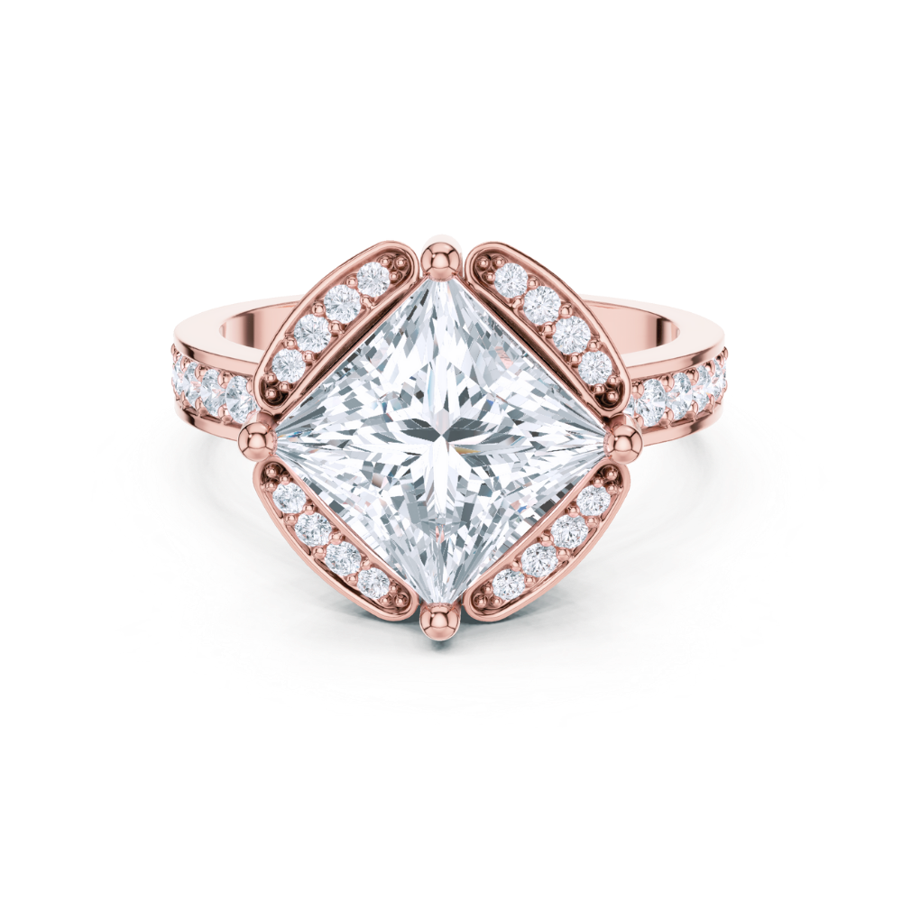 Regal Radiance Princess-Cut Ring