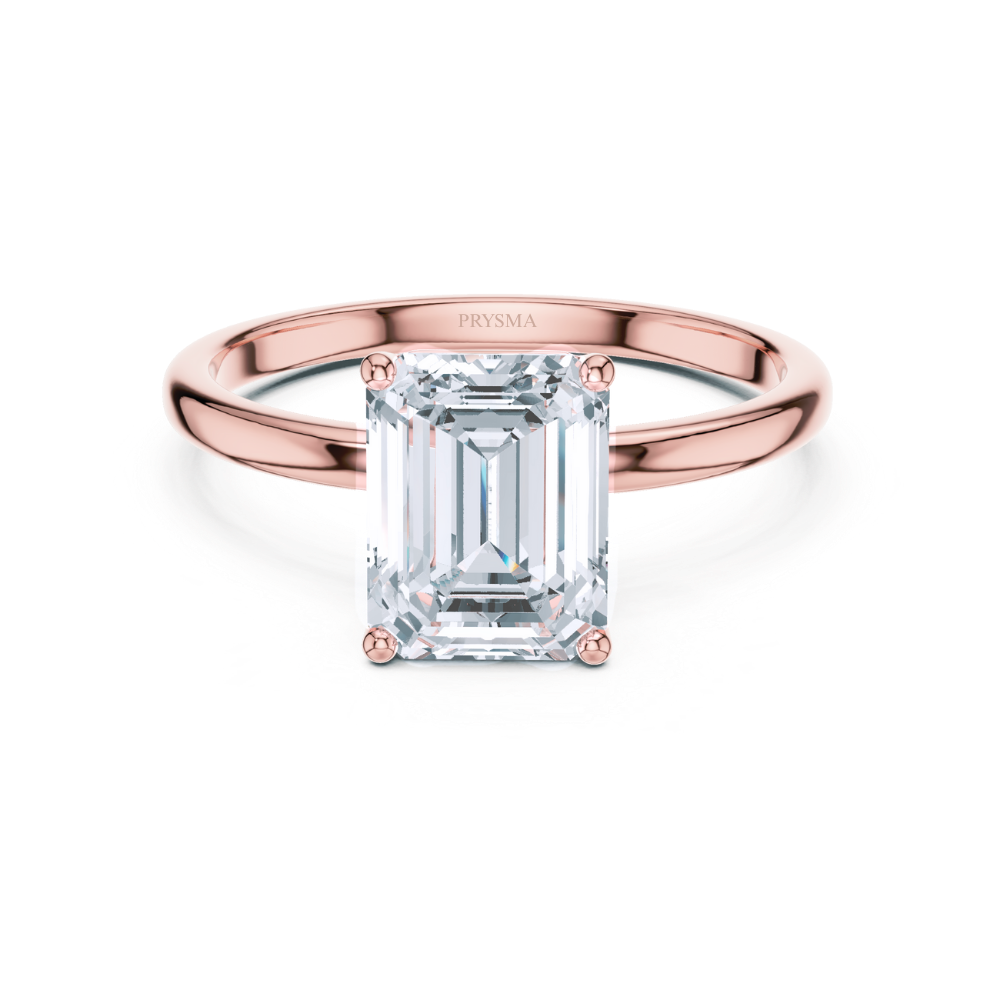 Regal Emerald-Cut Solitaire Ring