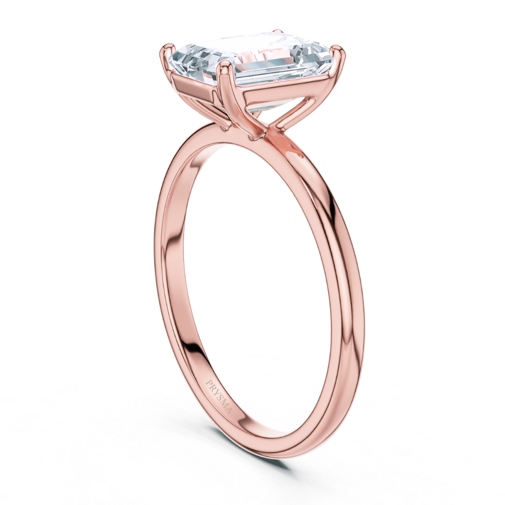 Regal Emerald-Cut Solitaire Ring