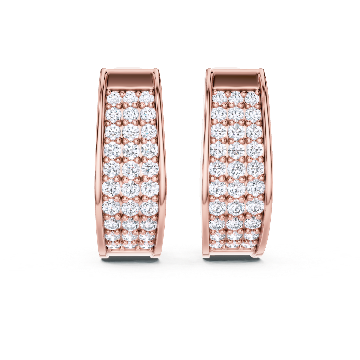 Lustrous Pave Diamond Hoop Earrings