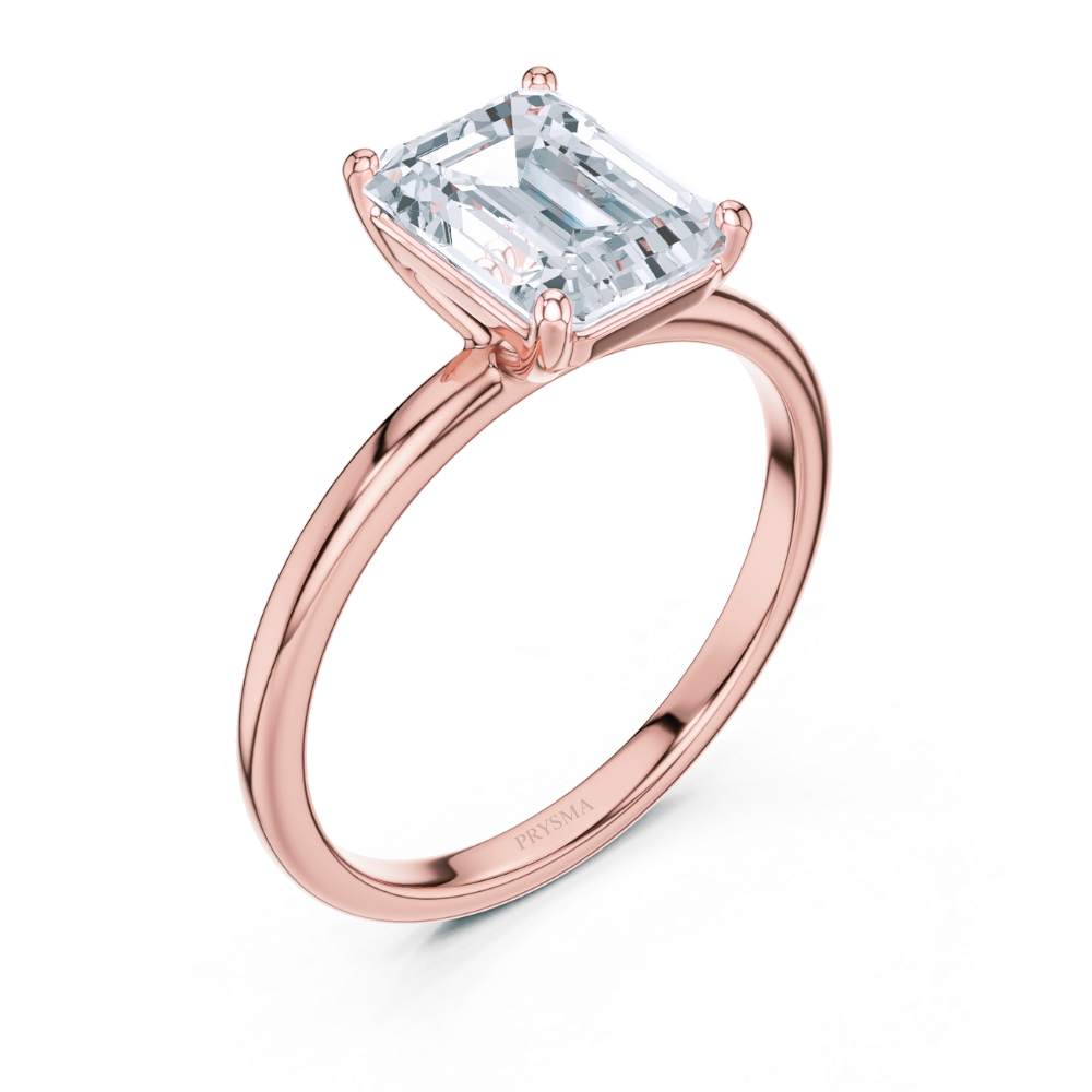 Regal Emerald-Cut Solitaire Ring