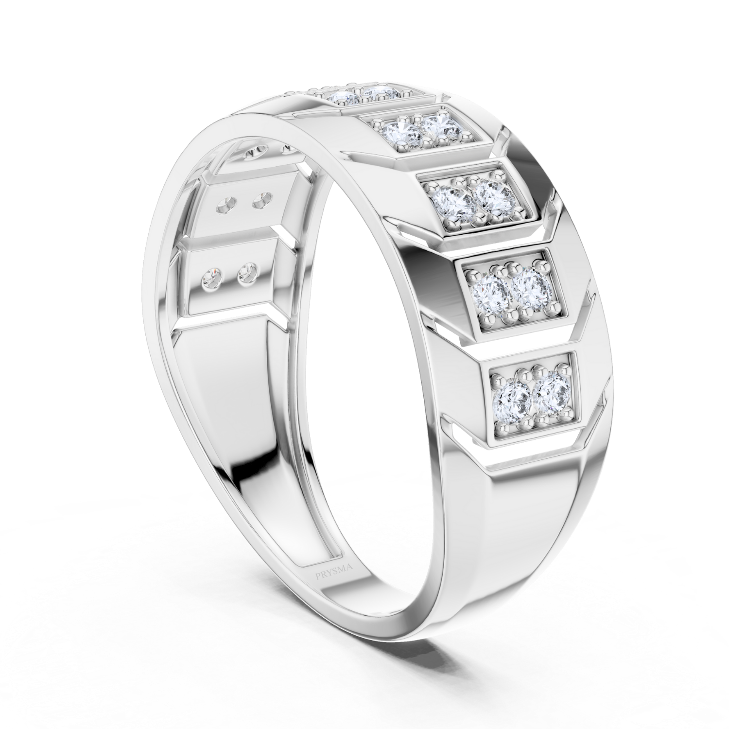 Geometric Diamond Block Ring