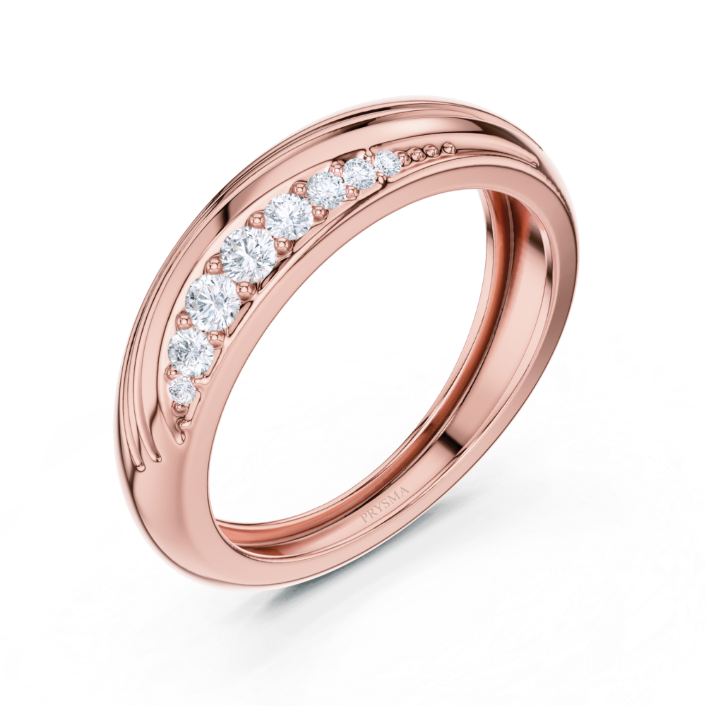 Golden Wave Diamond Ring