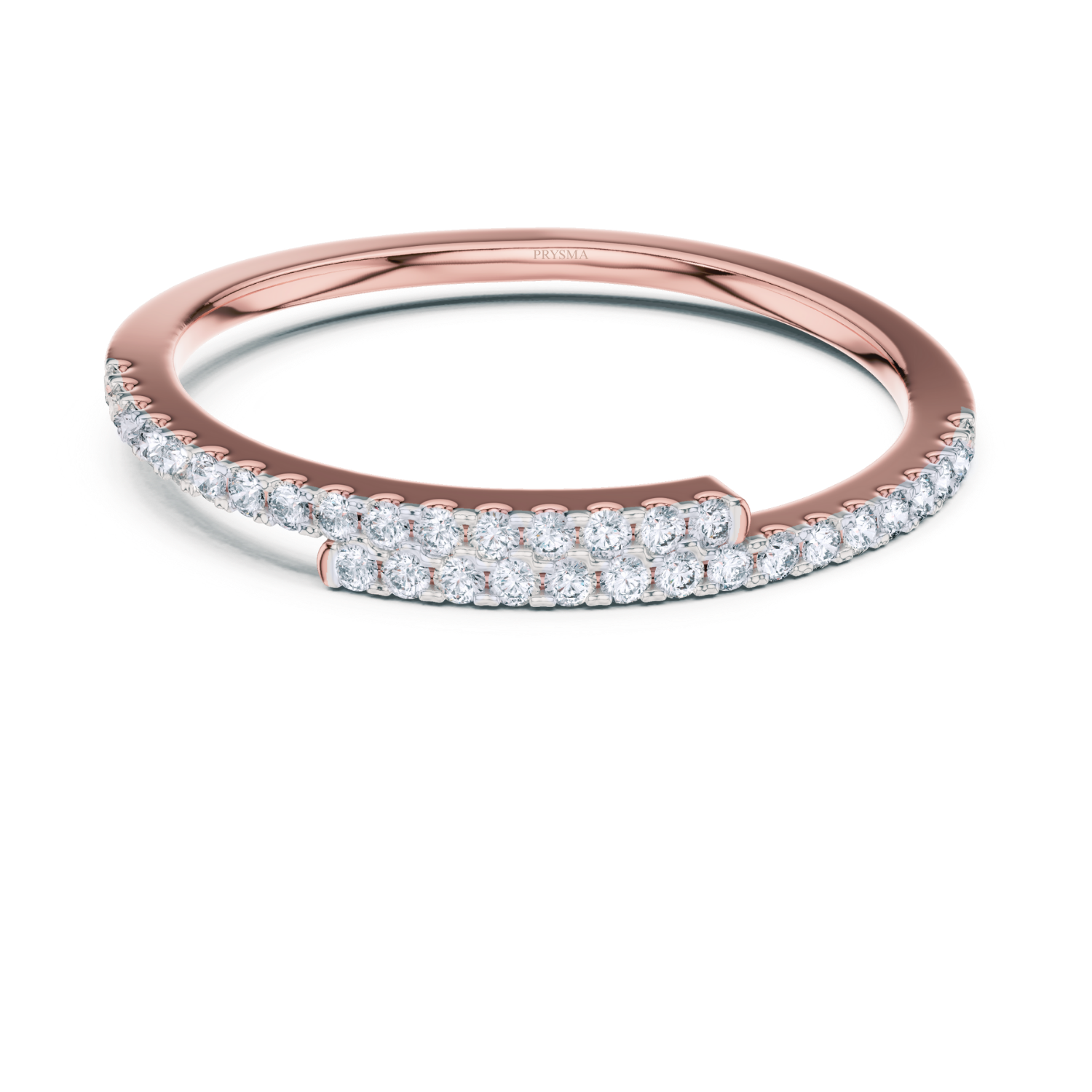 Modern Pave Diamond Open Ring