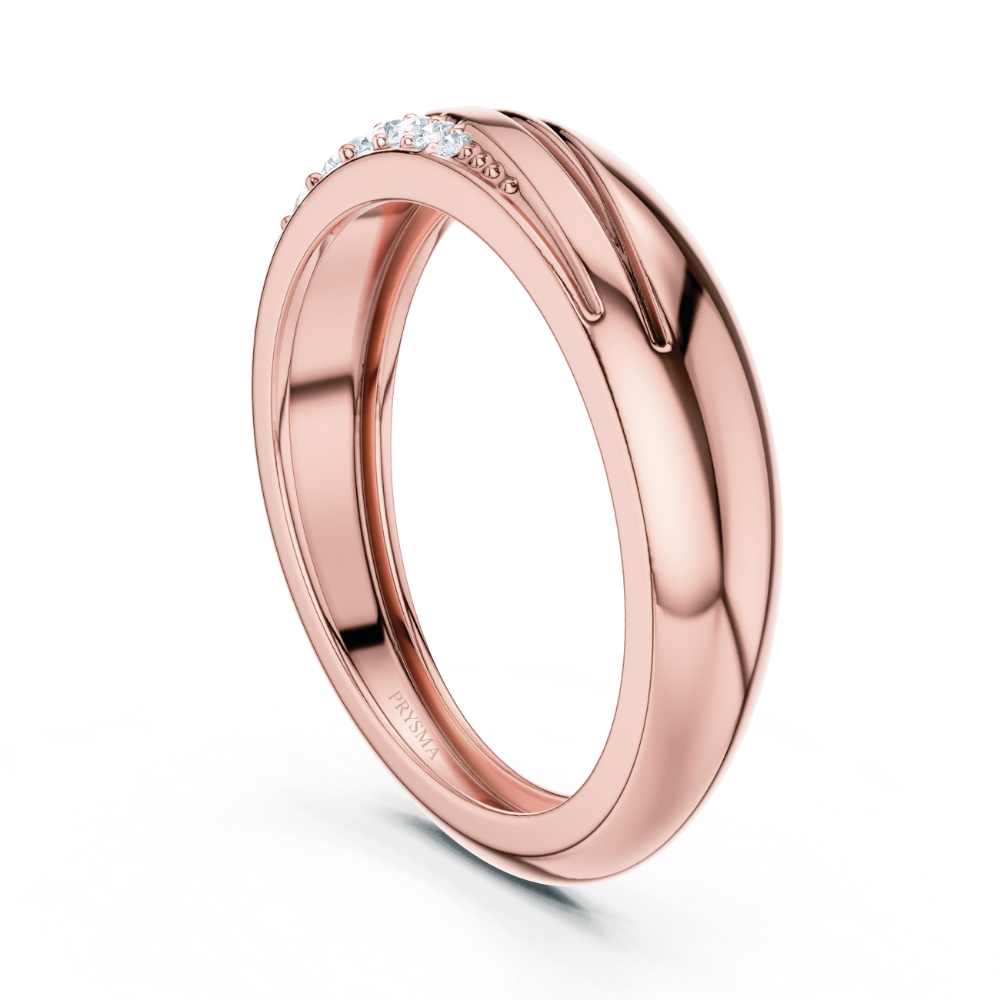 Golden Wave Diamond Ring