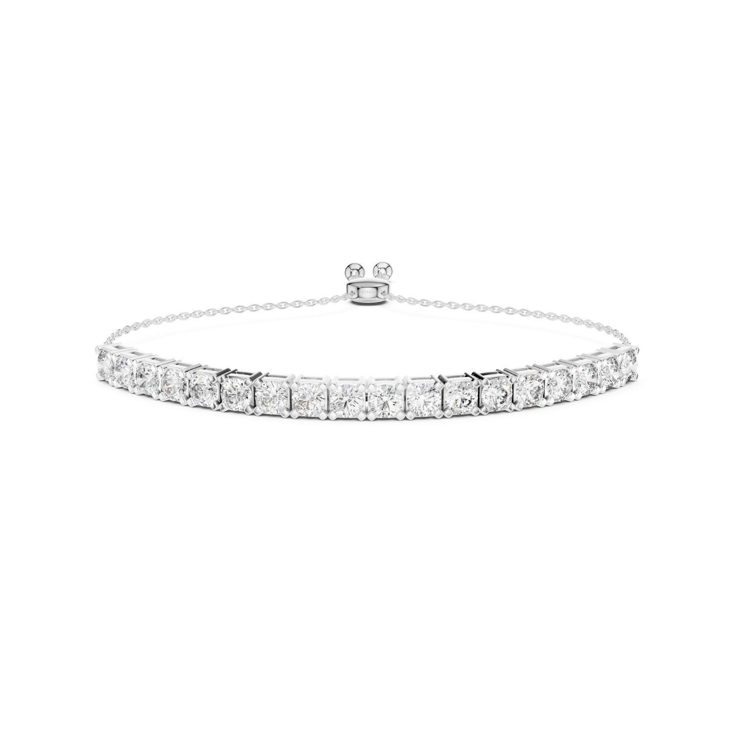 Adjustable Diamond Tennis Slider Bracelet
