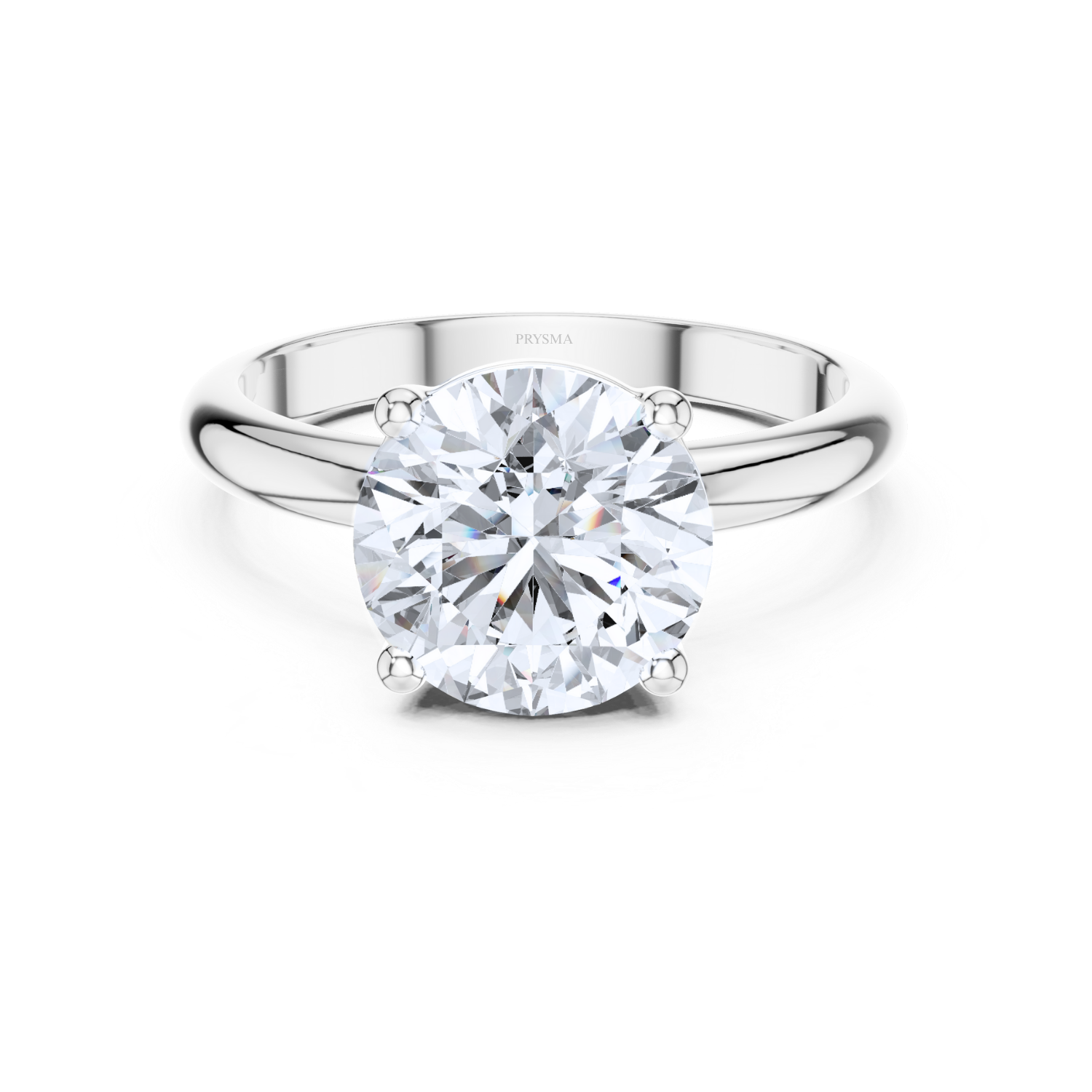 Regal Embrace Round Solitaire Ring