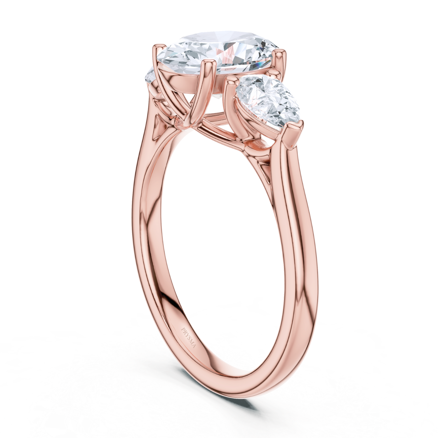 Three-Stone Oval Diamond Ring