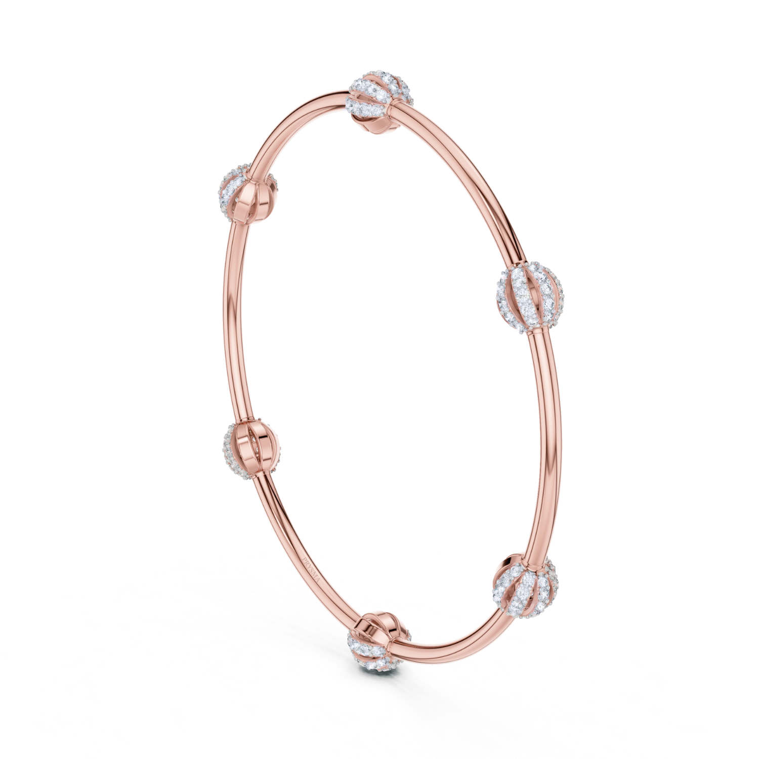 Radiant Bloom Orb Diamond Bangle