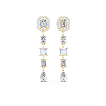 Aurora Geometric Cascade Earrings