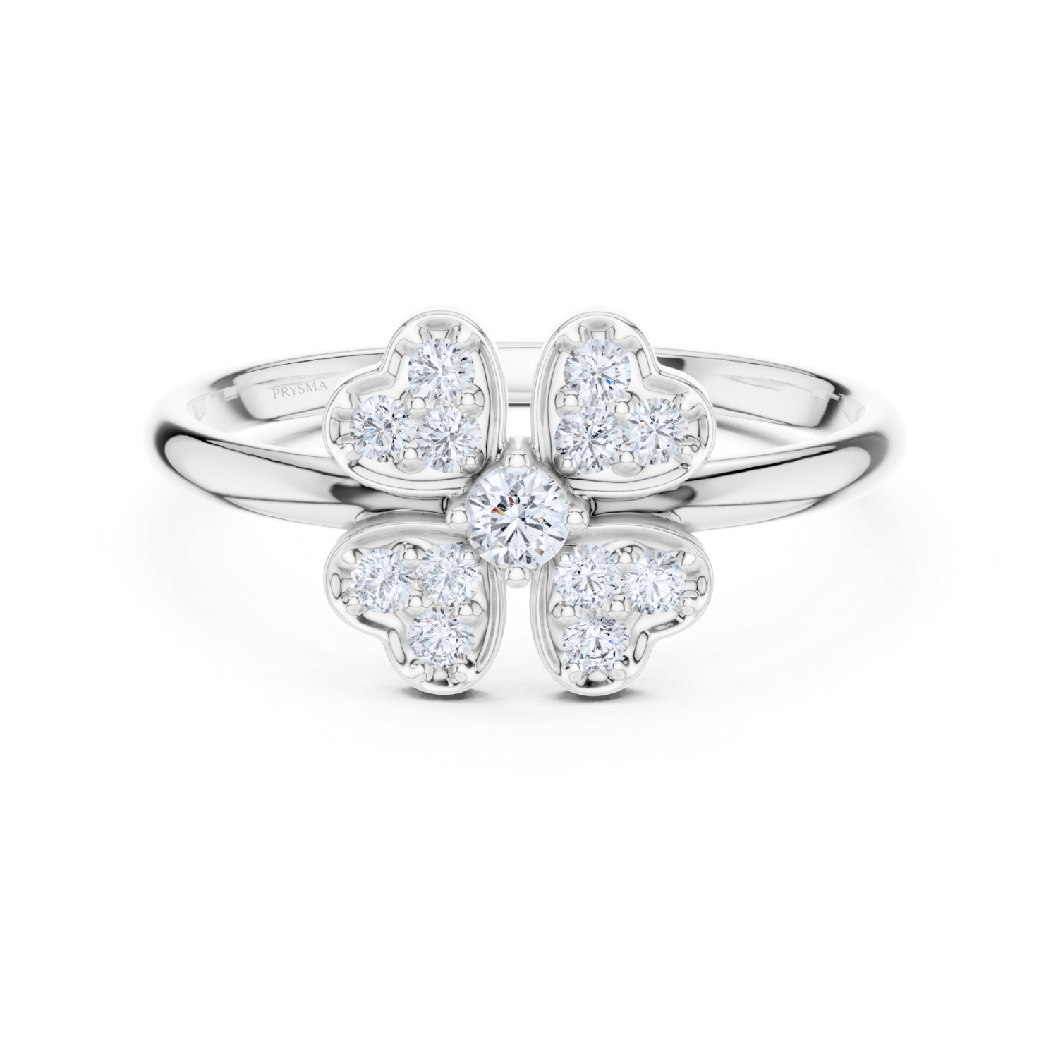 Blooming Diamond Clover Ring