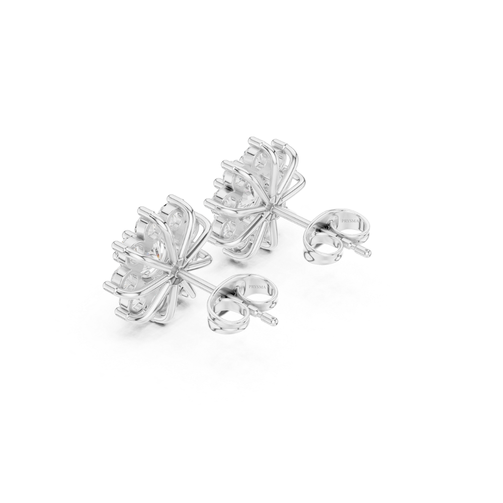 Starlight Cluster Diamond Stud Earrings