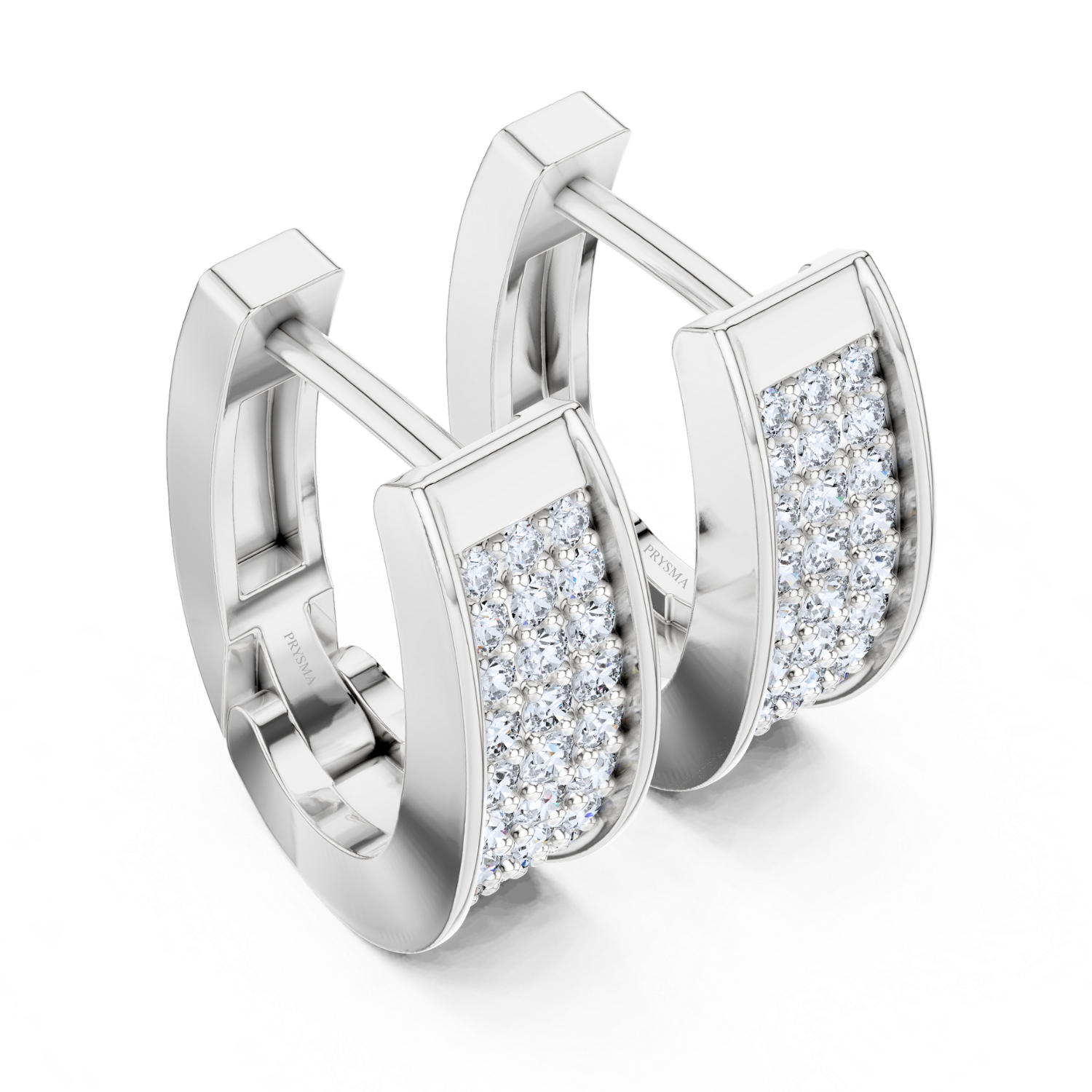 Lustrous Pave Diamond Hoop Earrings
