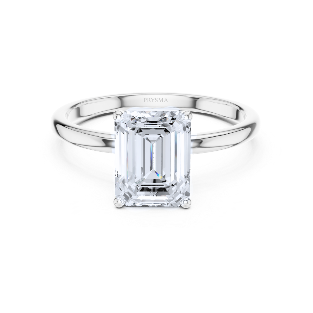 Regal Emerald-Cut Solitaire Ring