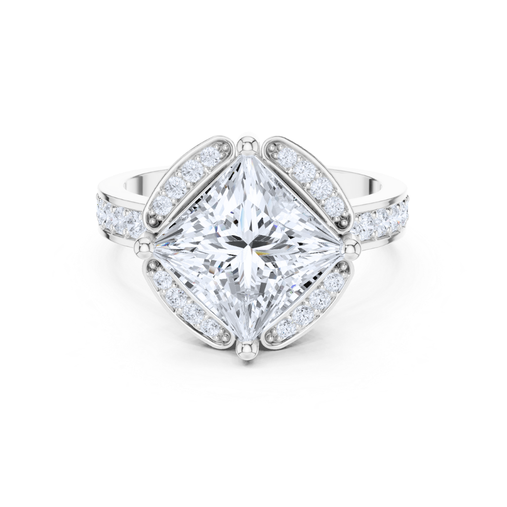 Regal Radiance Princess-Cut Ring