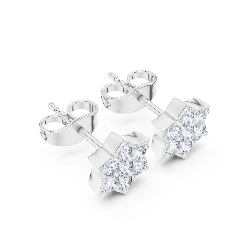Celeste Diamond Bloom Studs