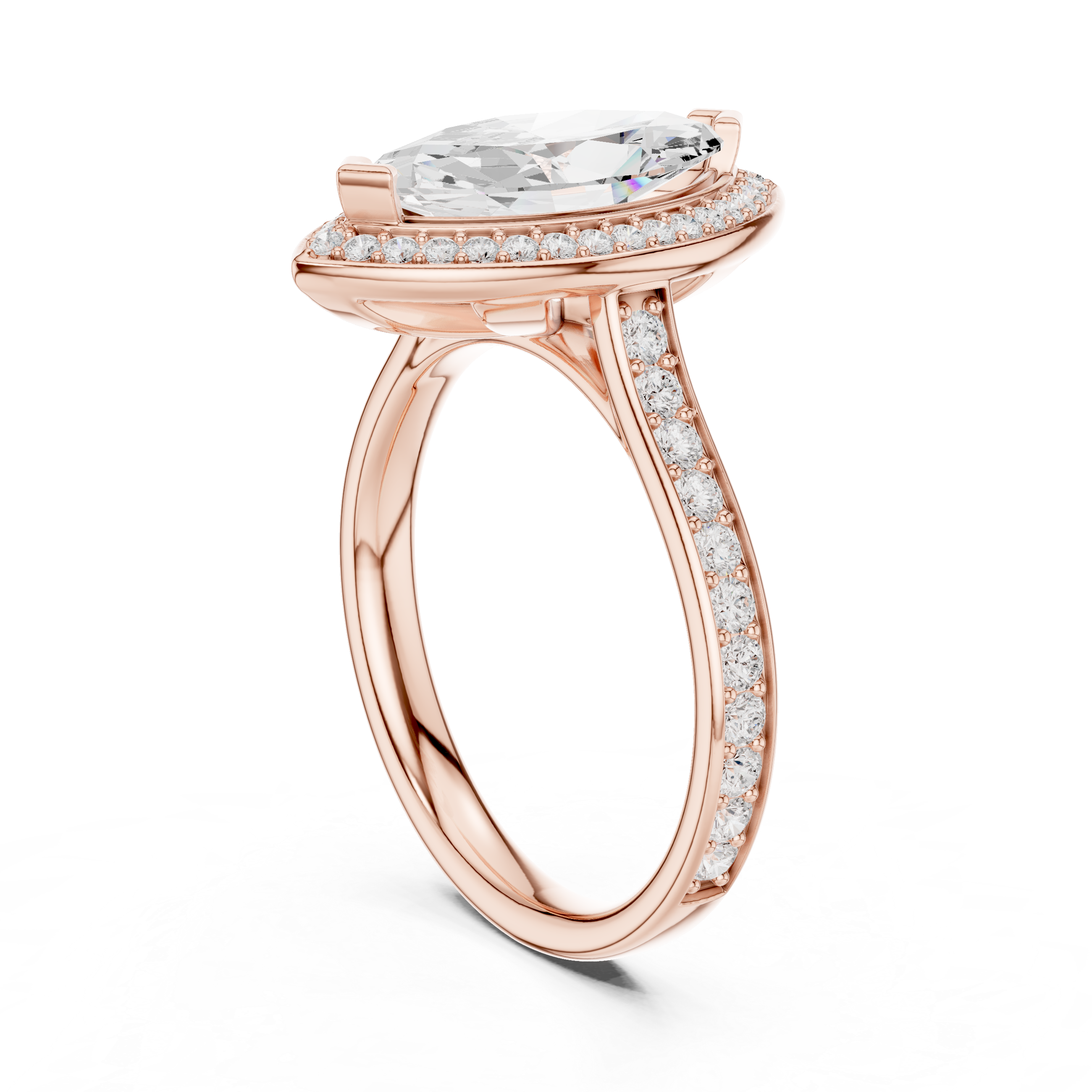 Majestic Marquise Halo Ring