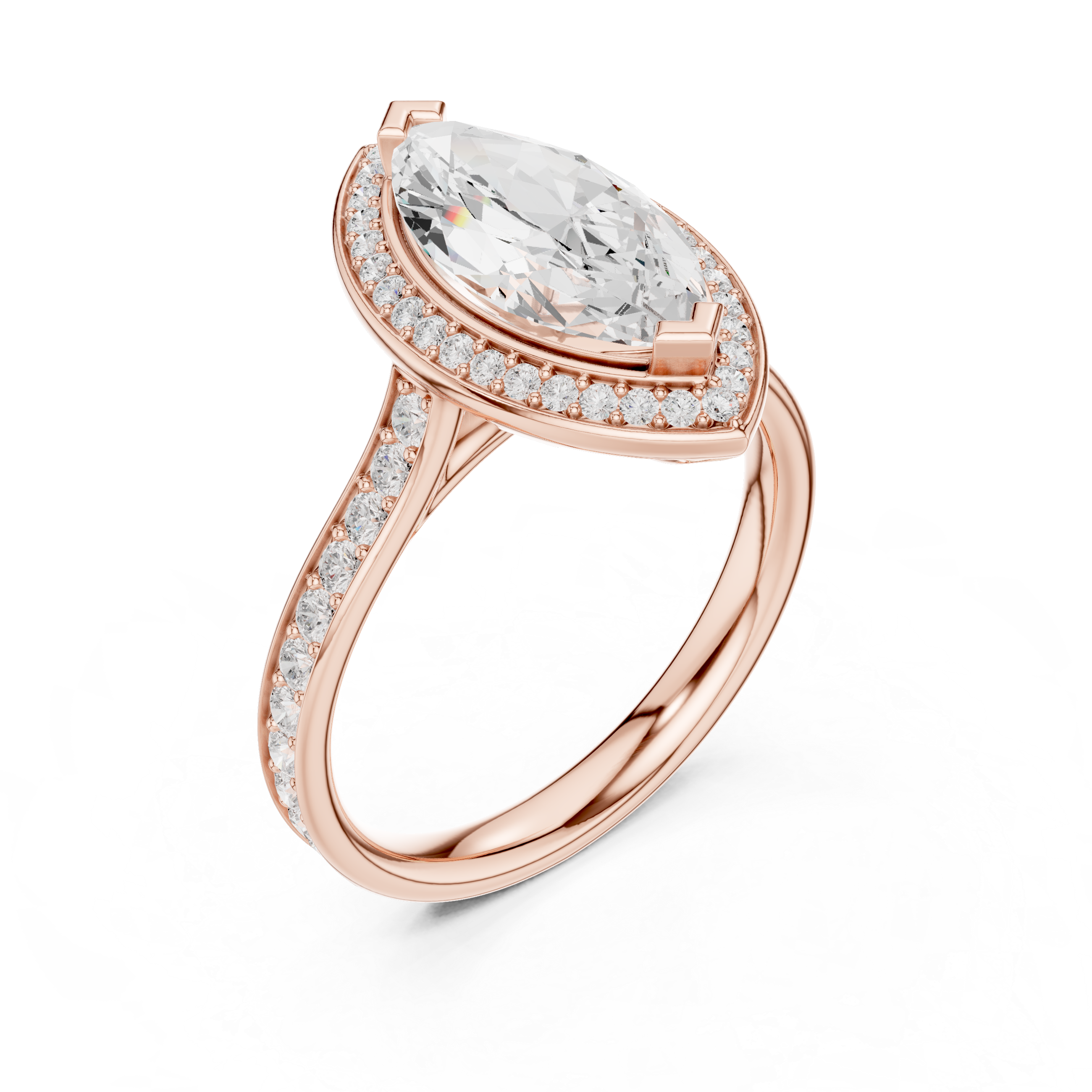 Majestic Marquise Halo Ring