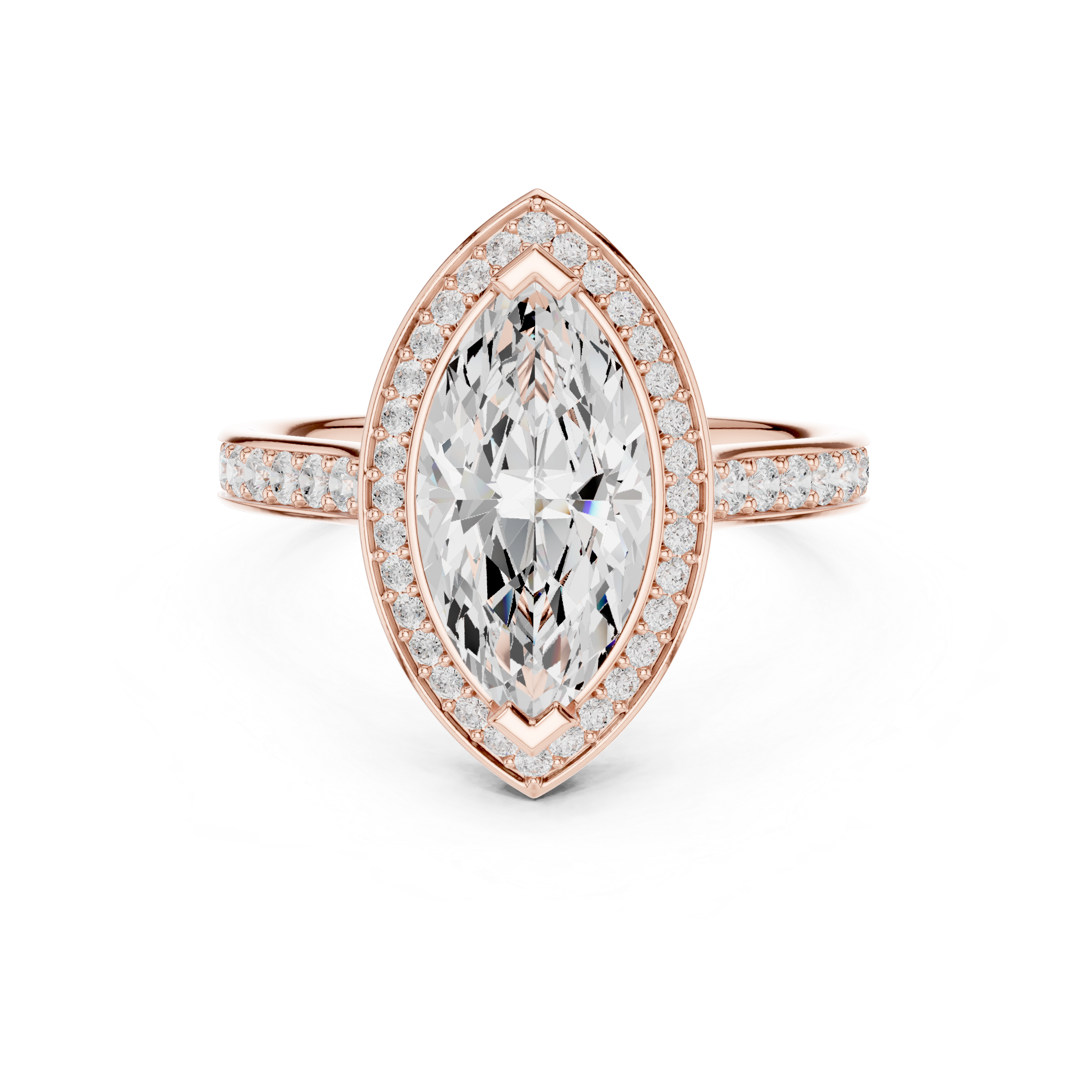 Majestic Marquise Halo Ring