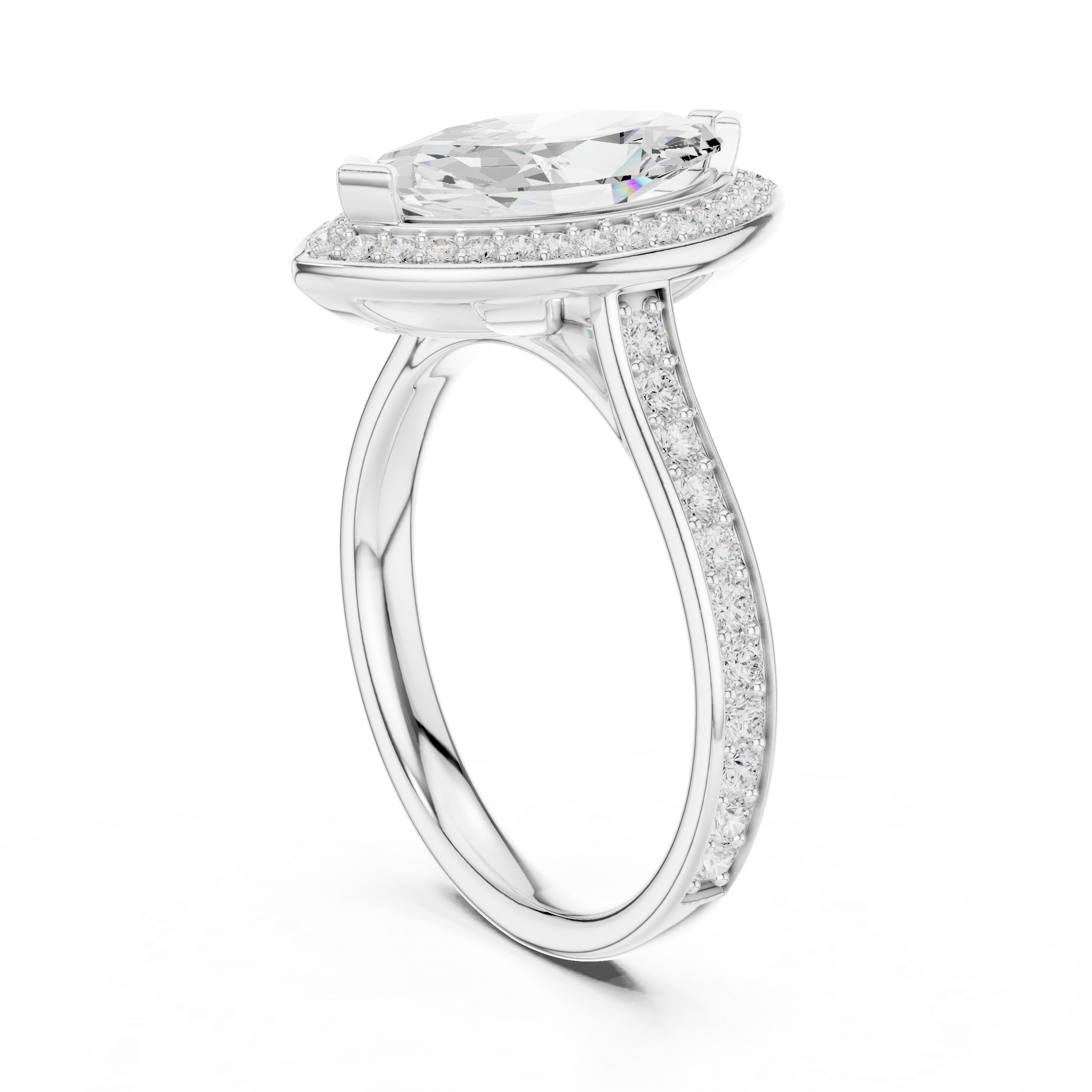 Majestic Marquise Halo Ring