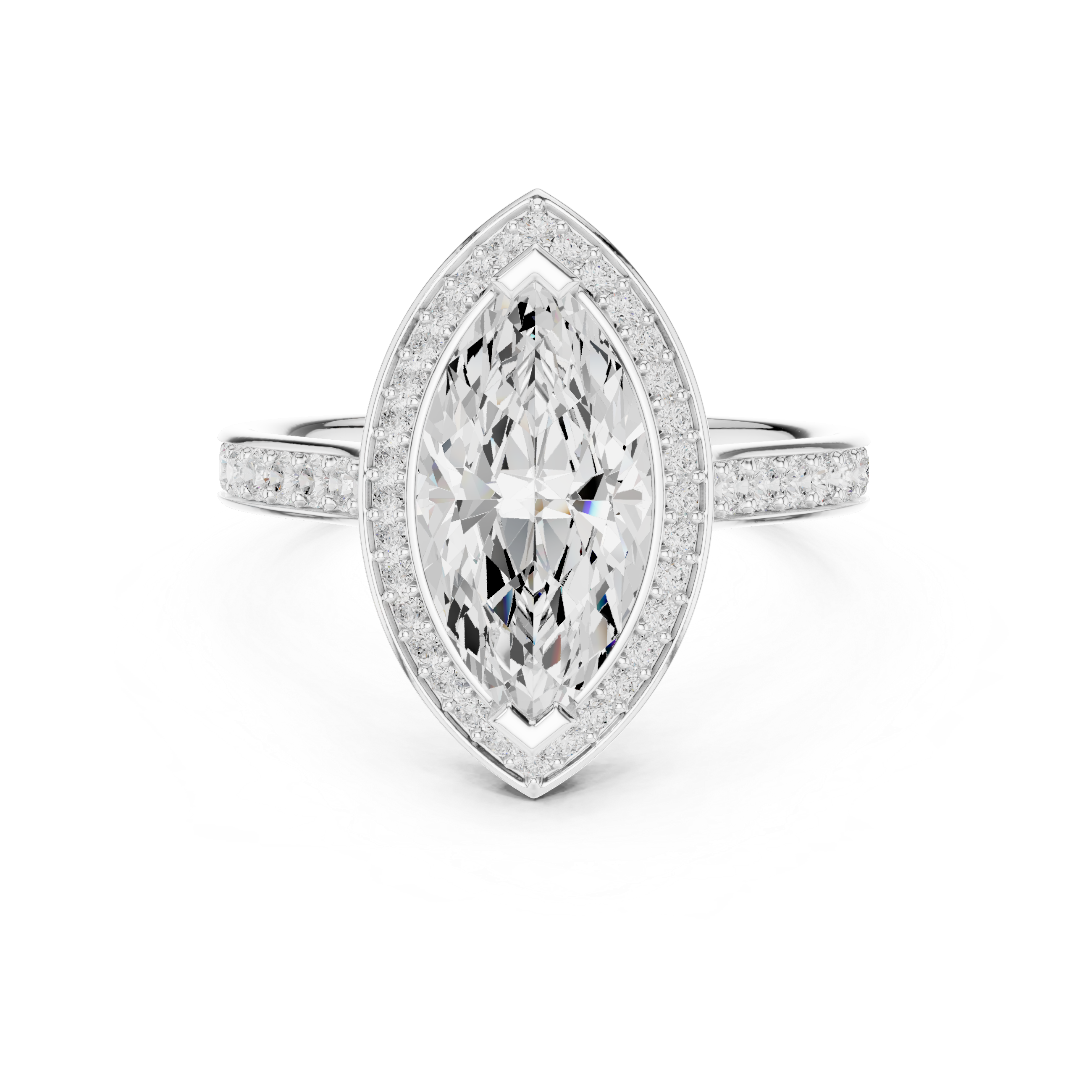 Majestic Marquise Halo Ring