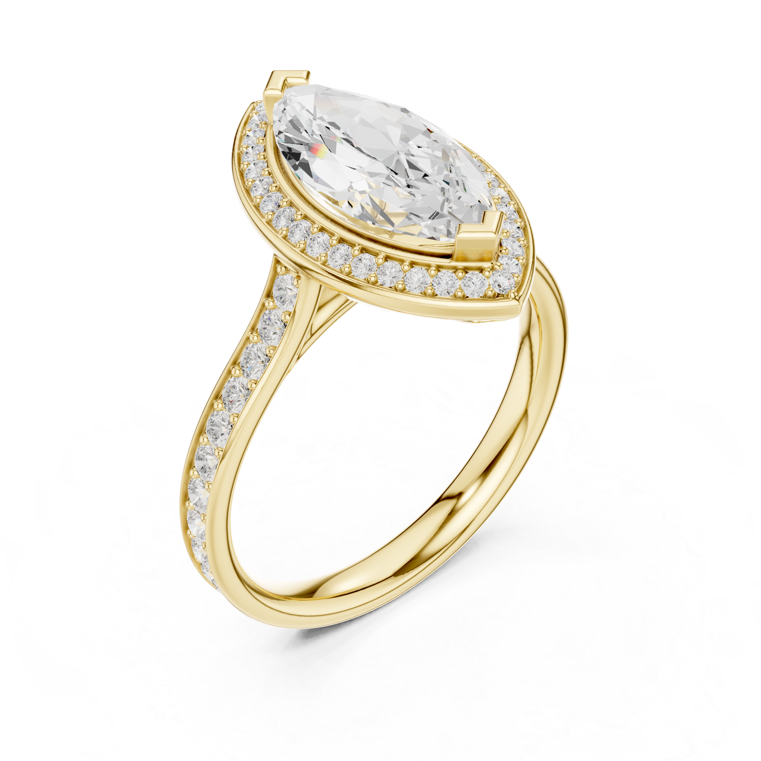 Majestic Marquise Halo Ring