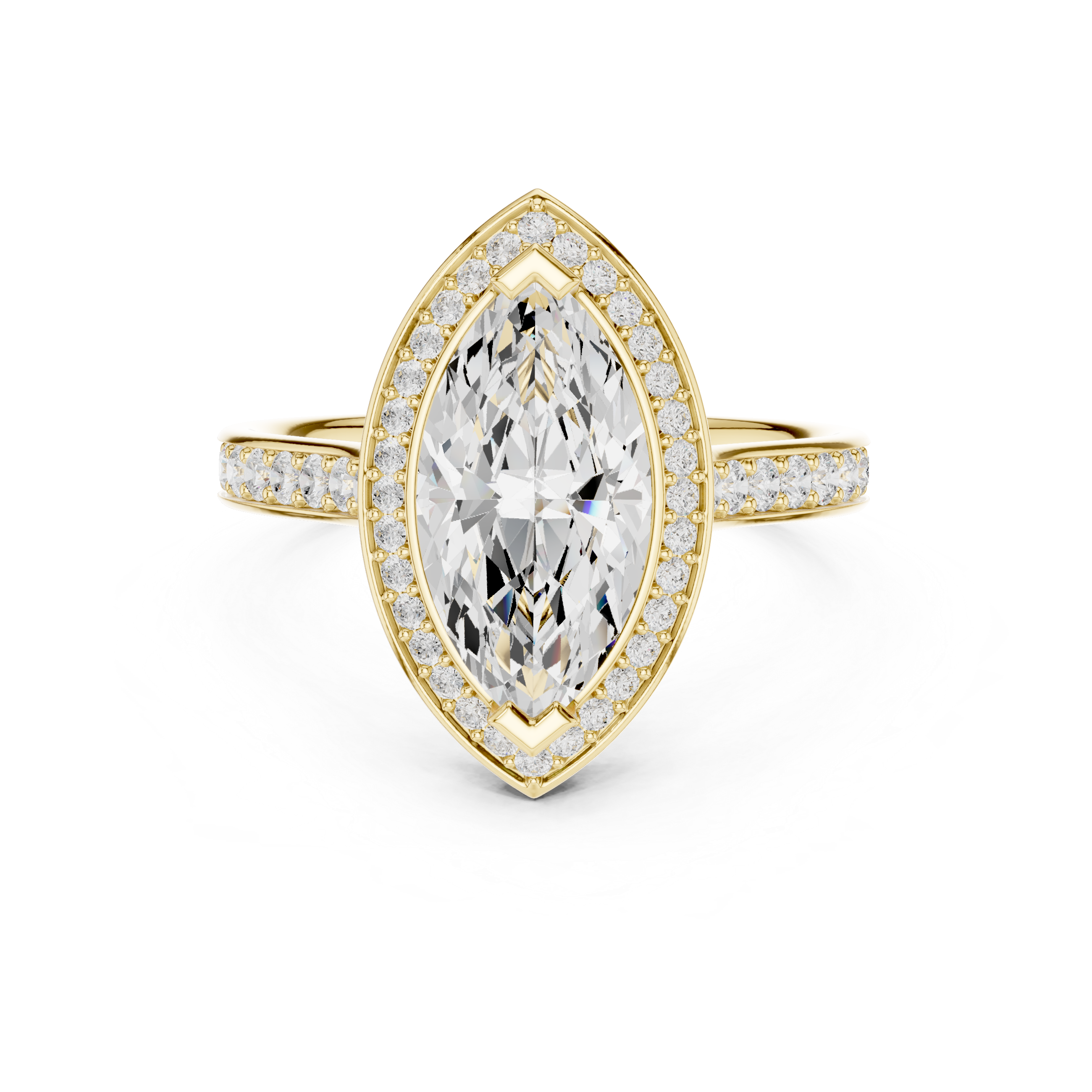Majestic Marquise Halo Ring