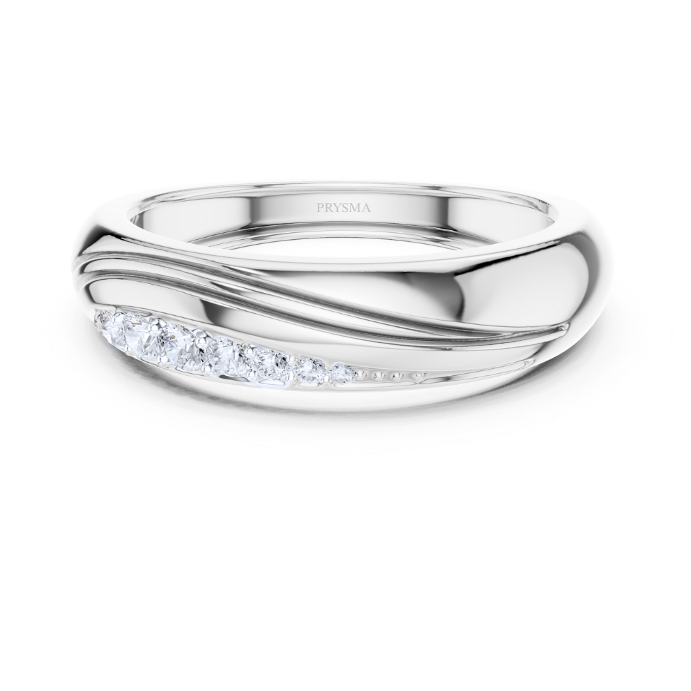 Golden Wave Diamond Ring