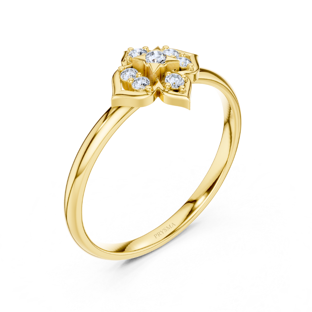 Petal Prism Diamond Ring
