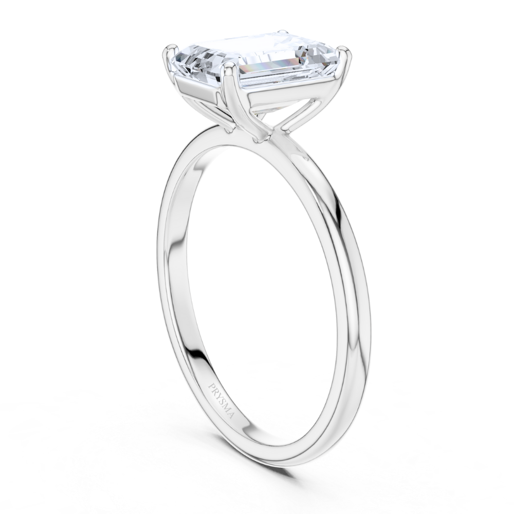 Regal Emerald-Cut Solitaire Ring