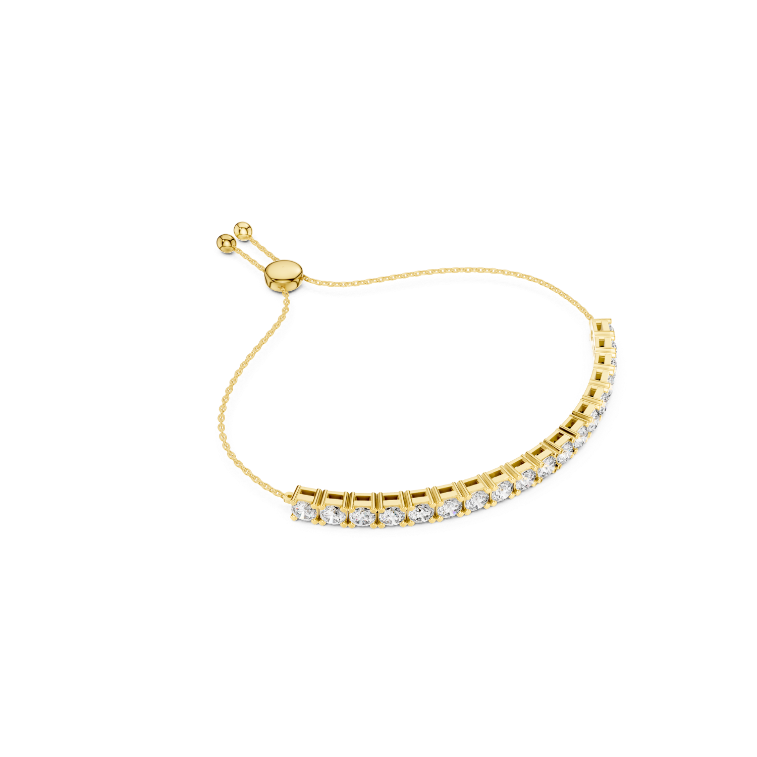 Adjustable Diamond Tennis Slider Bracelet
