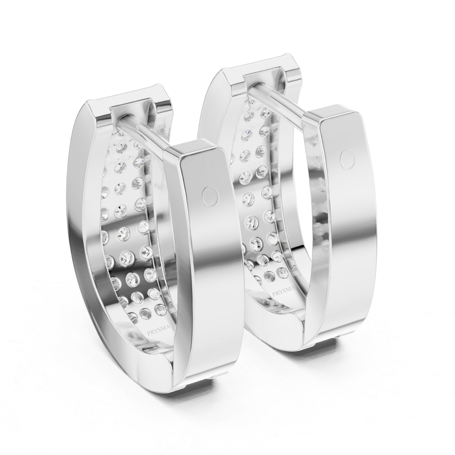 Lustrous Pave Diamond Hoop Earrings