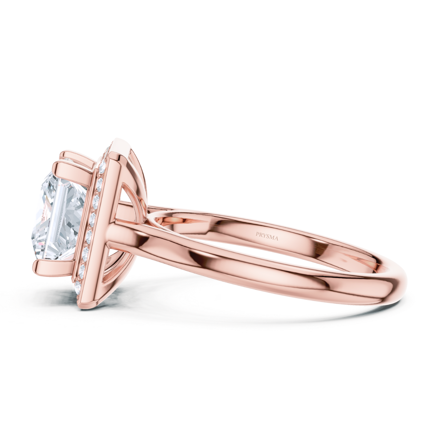 Princess-Cut Halo Diamond Ring