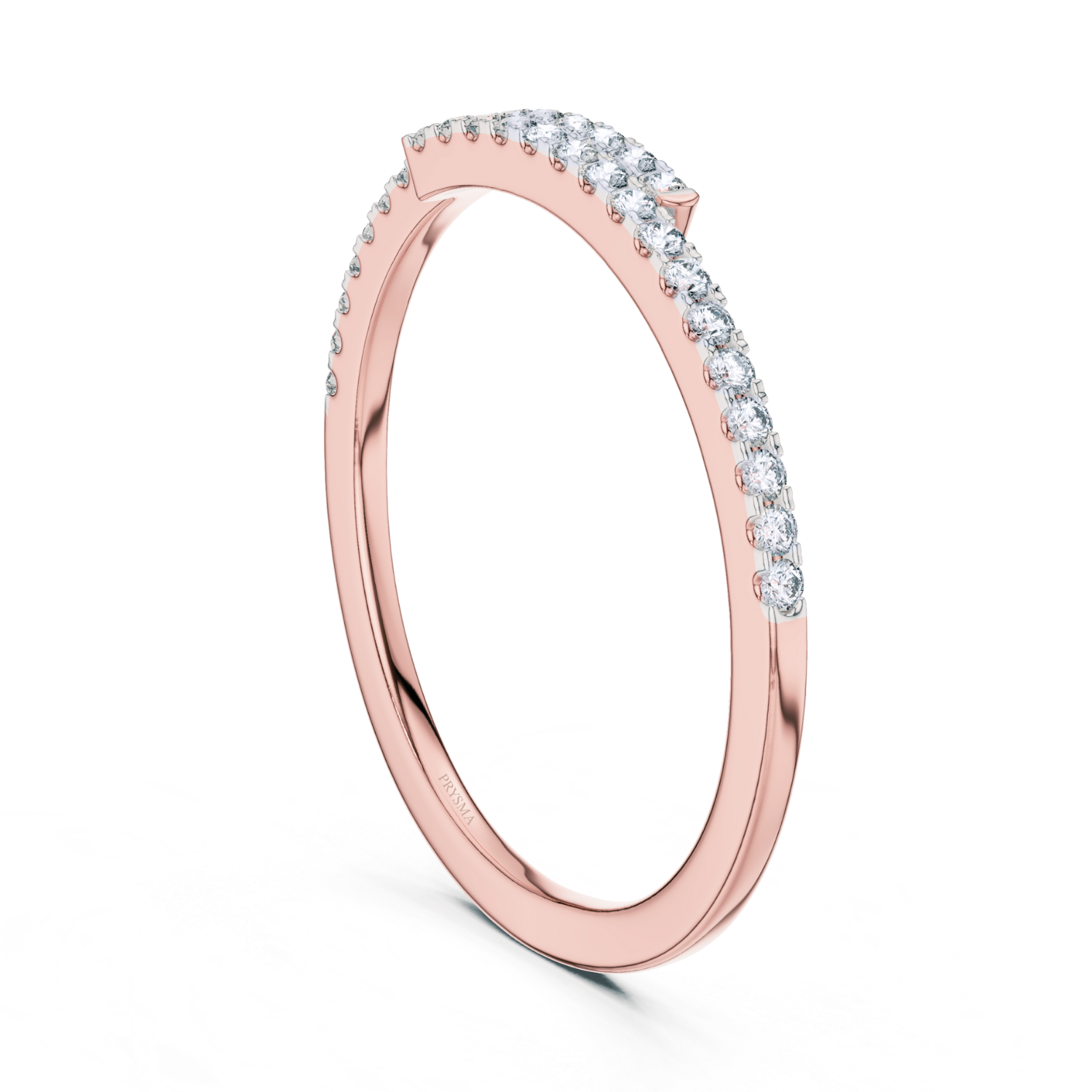 Modern Pave Diamond Open Ring