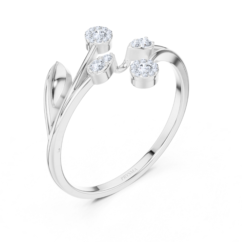 Sparkling Vine Wrap Ring