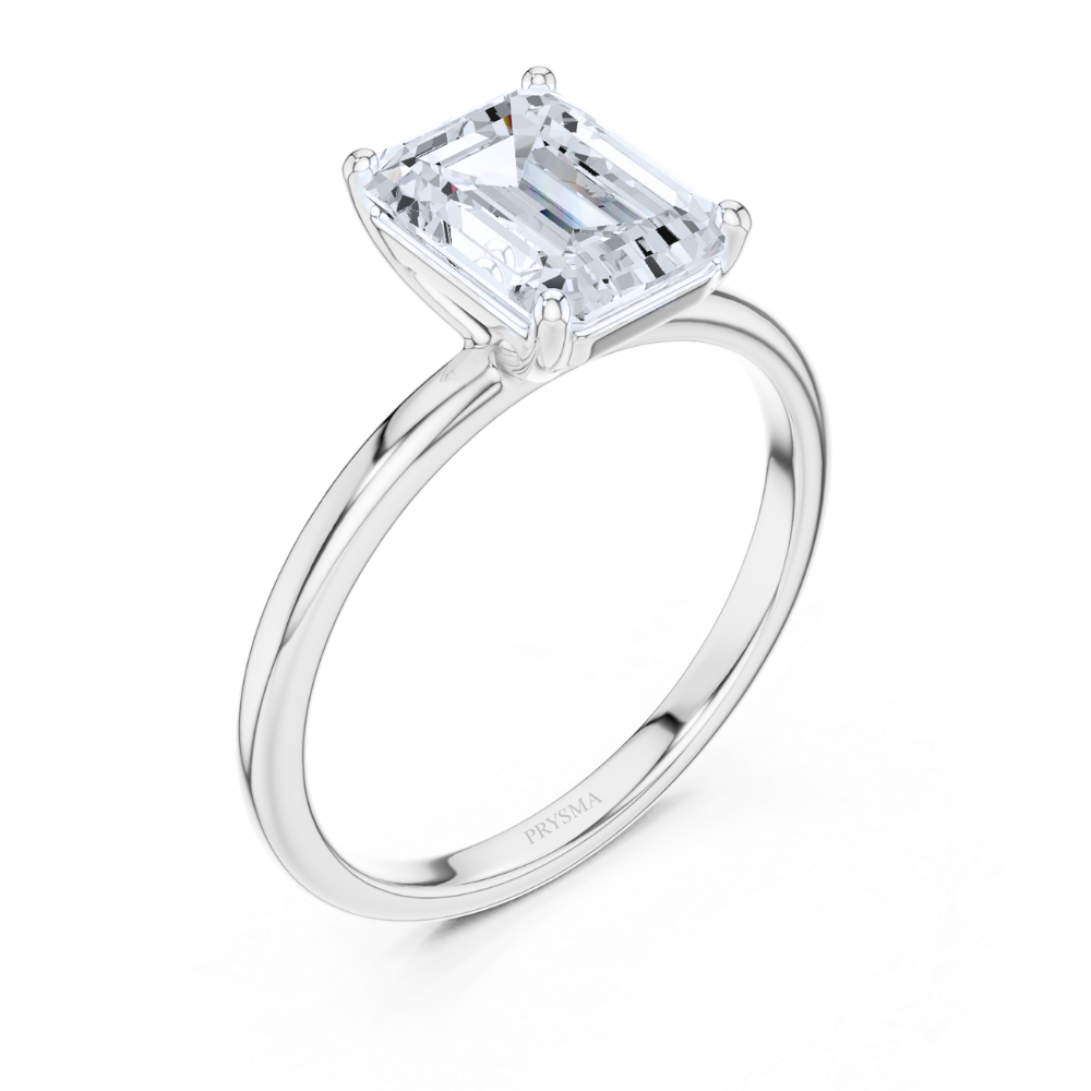 Regal Emerald-Cut Solitaire Ring