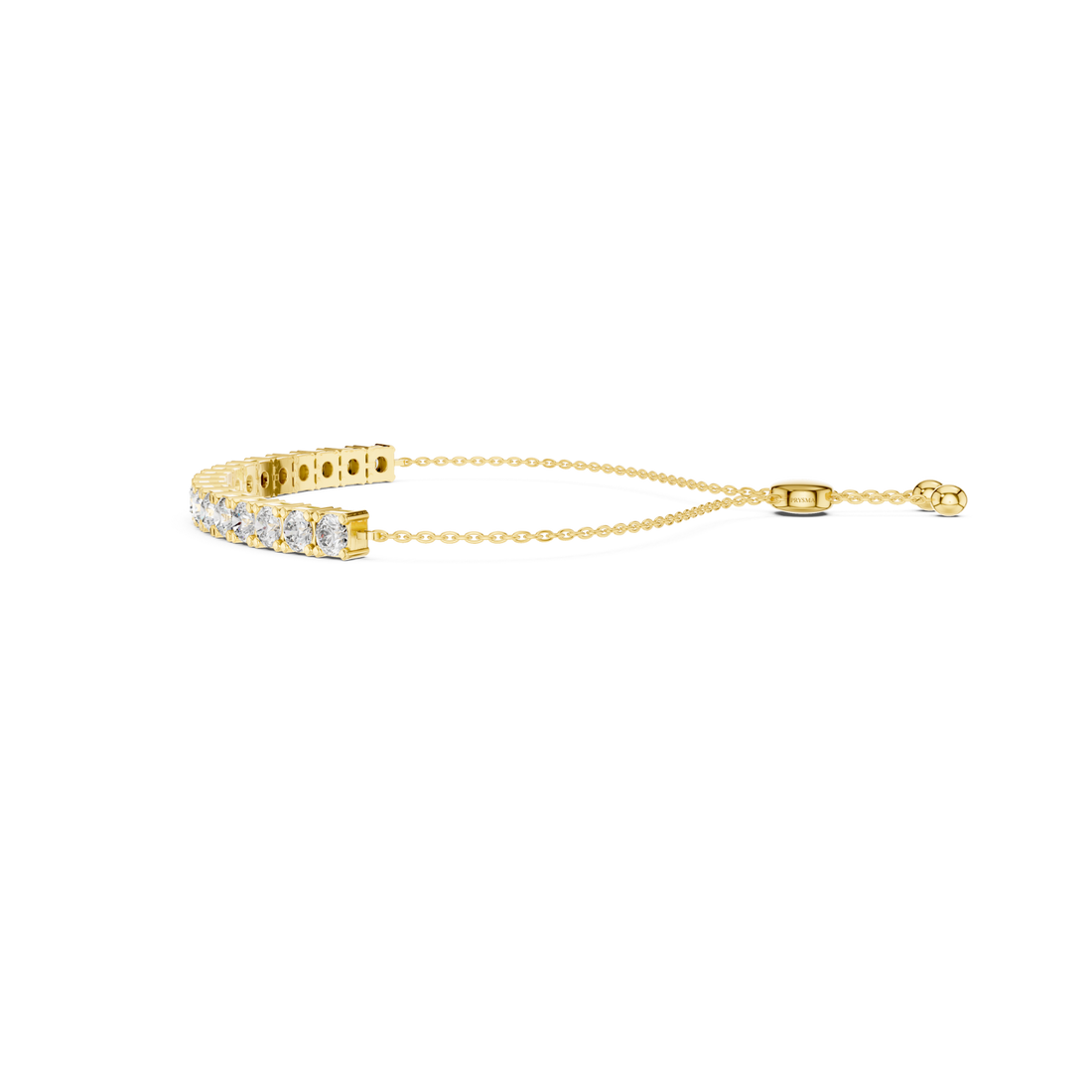Adjustable Diamond Tennis Slider Bracelet