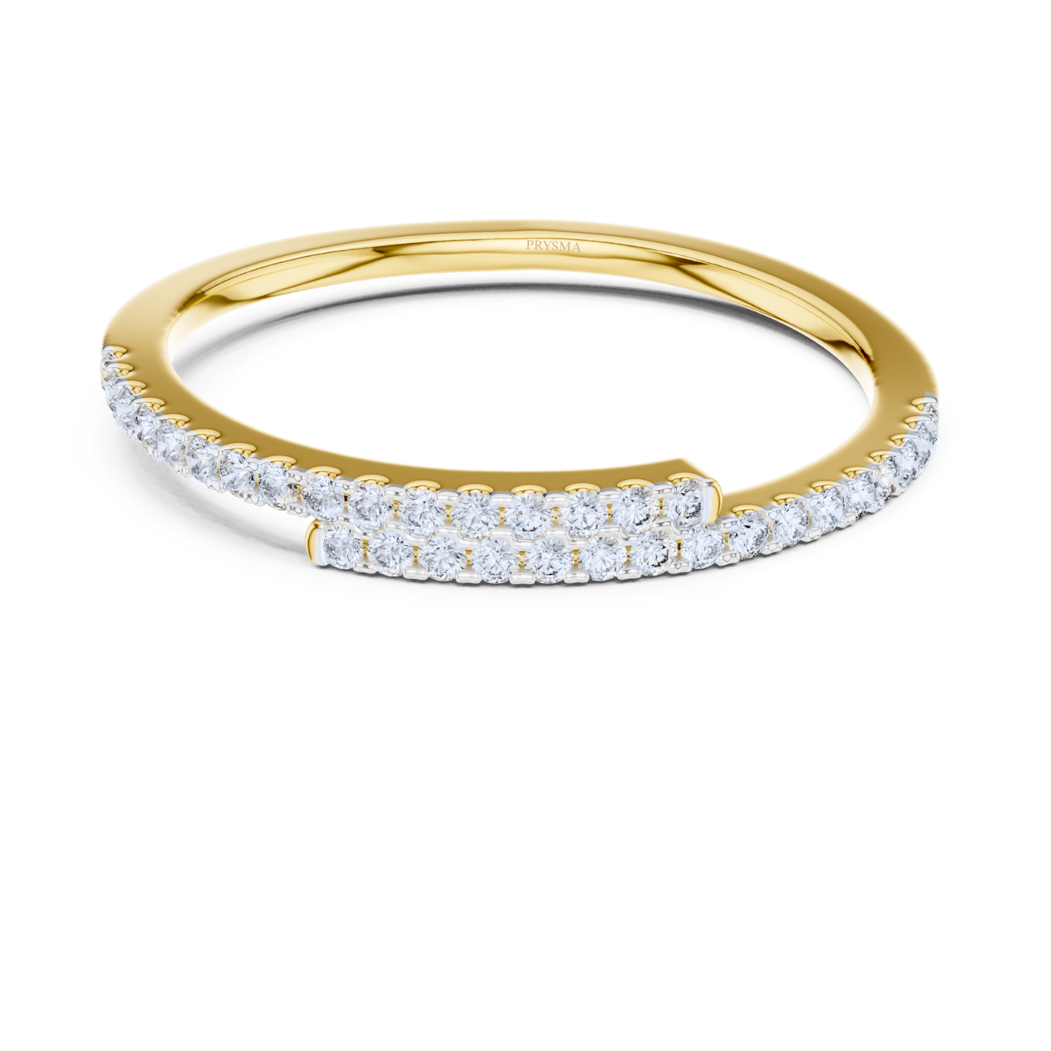 Modern Pave Diamond Open Ring